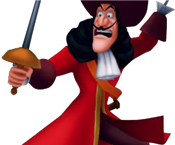 Lovely Text Clipart Captain Hook - Hook Peter Pan Png (640x480), Png Download