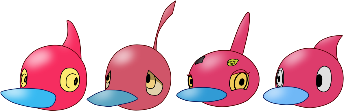 Though All Of Us Are Porygon-z - Cartoon (1200x400), Png Download