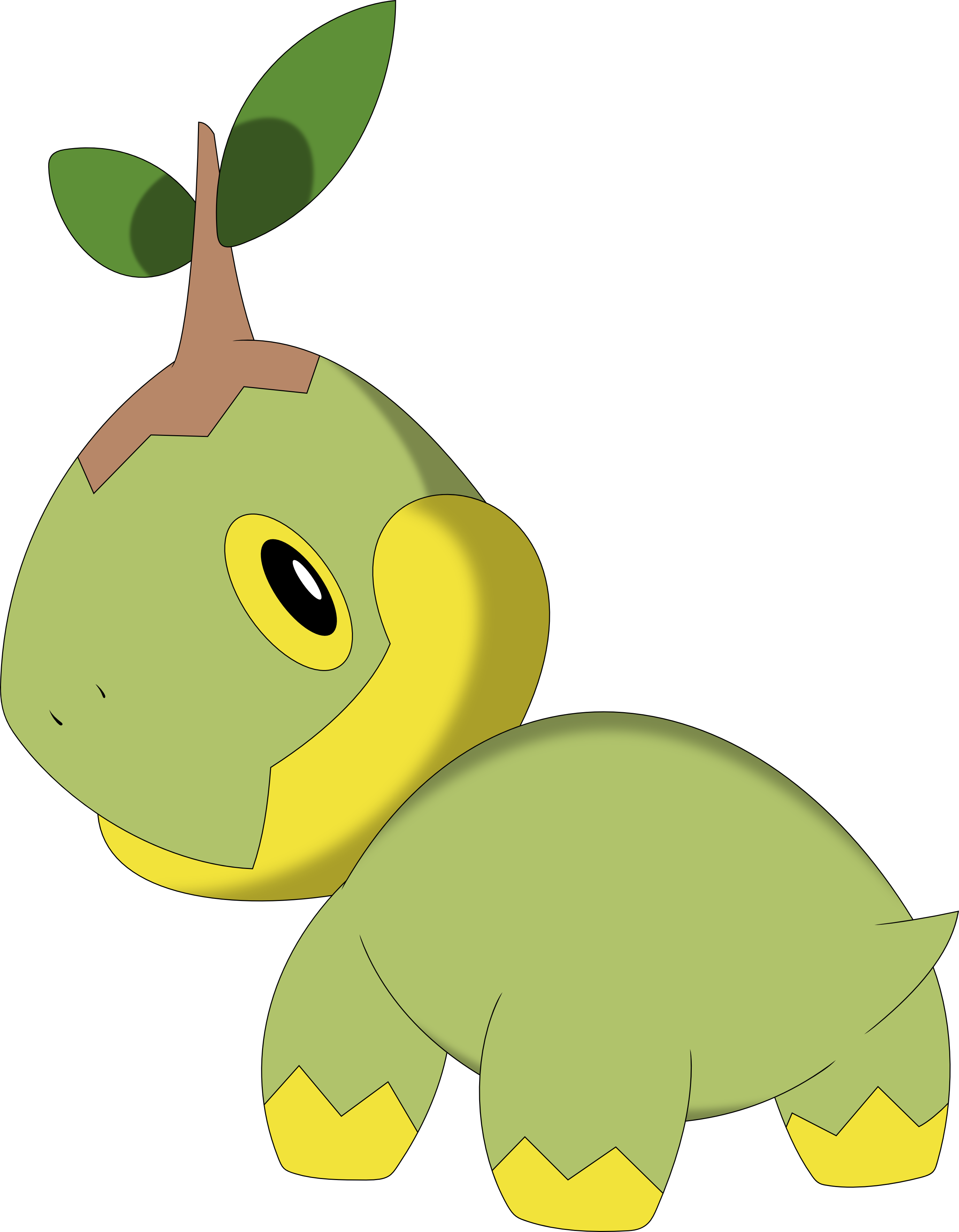 Naked Turtwig By Porygon2z Naked Turtwig By Porygon2z - Pokemon Diamond And Pearl (2752x3536), Png Download