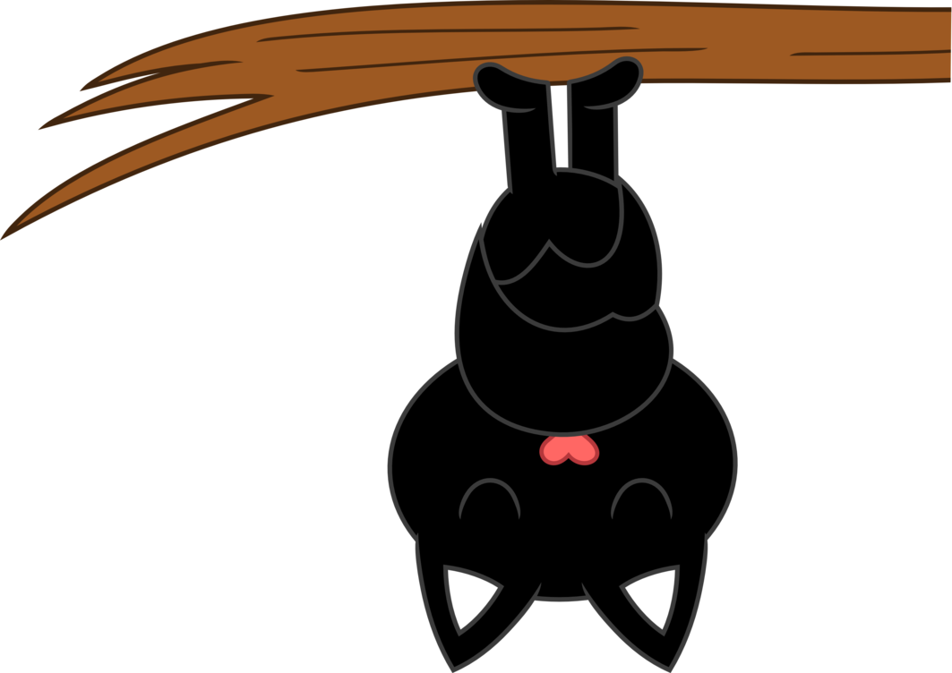 A Hanging Bat Nap By Porygon - Hanging Bat Clipart Png (1063x752), Png Download