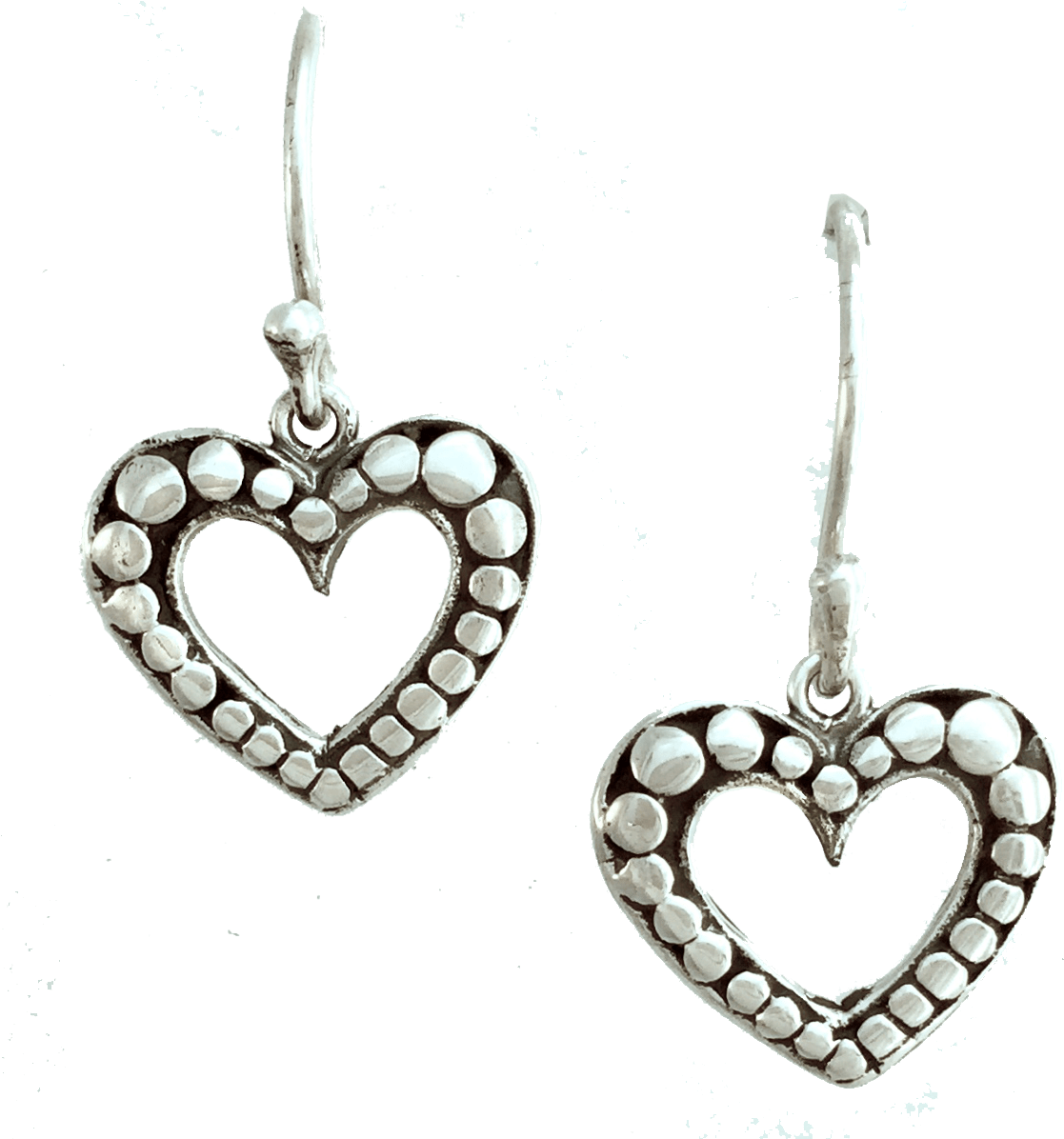 Beaded Open Heart Earrings Creations, For Beauty, And - Earrings (1195x1195), Png Download