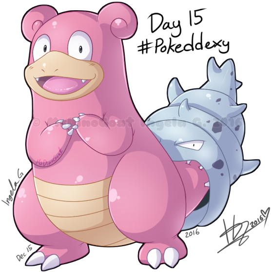 Day 15 Slowbro - Cartoon (600x621), Png Download