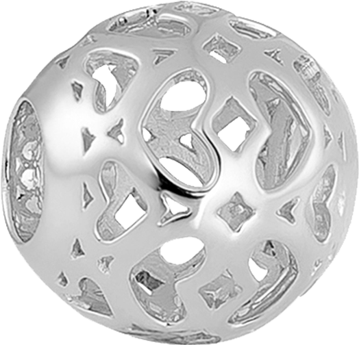 Ti Amo Open Heart Charm,buy Charms Online In India,silver - Circle (1000x1000), Png Download