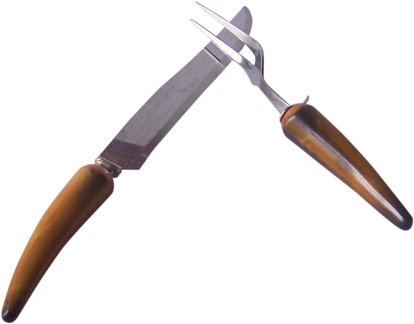 Carving Knife And Fork Png (828x828), Png Download