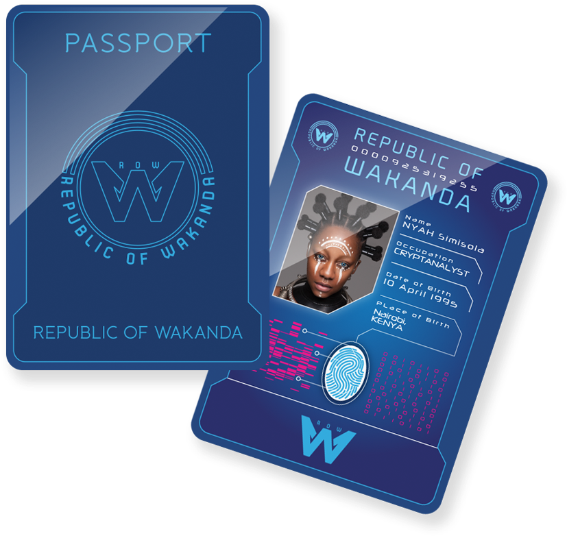 Sign Up - Wakanda Passport (855x826), Png Download