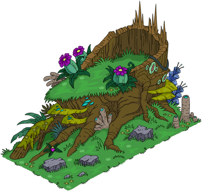 Tree Stump Fauna - Illustration (766x726), Png Download