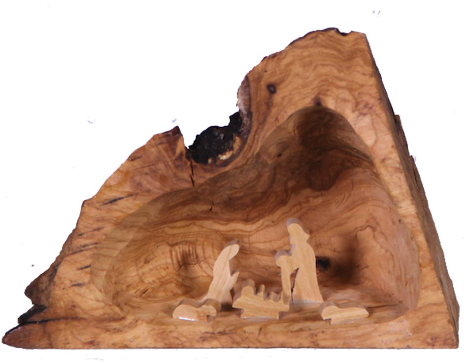 Cave Grotto Tree Root Nativity - Butte (1000x1000), Png Download