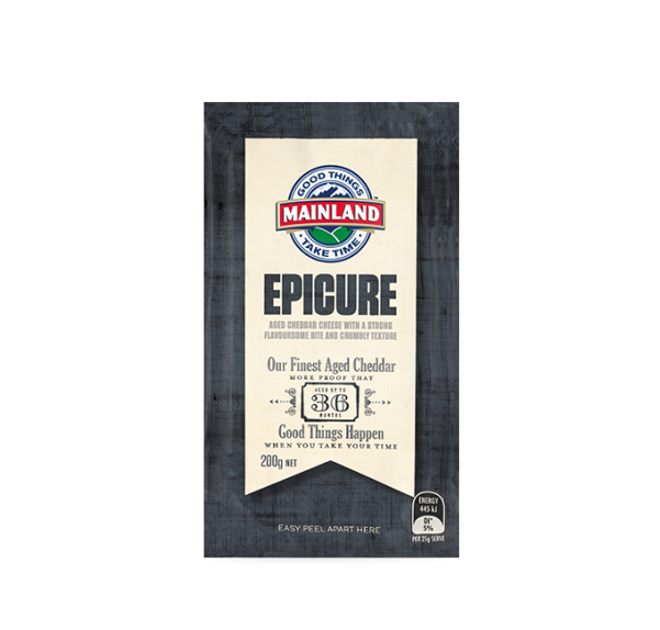 Mainland Epicure Cheddar Cheese - Mainland (750x573), Png Download