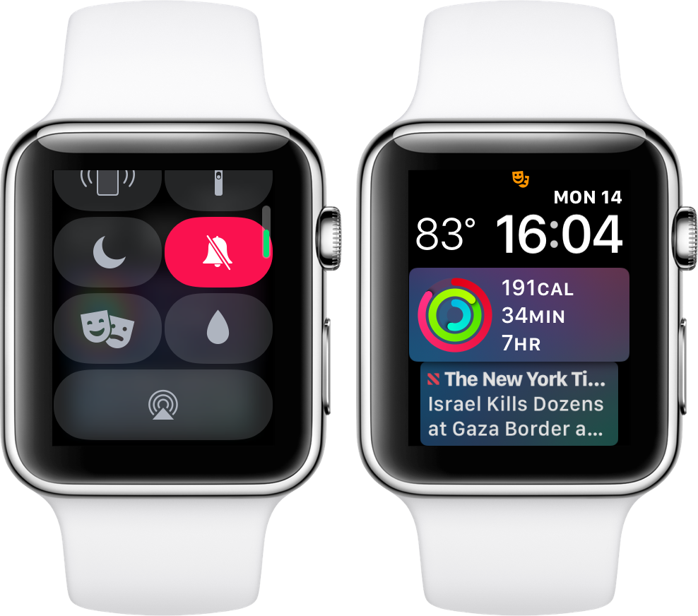 How To Use Theater Mode - Apple Watch 2 Time Zones (988x872), Png Download