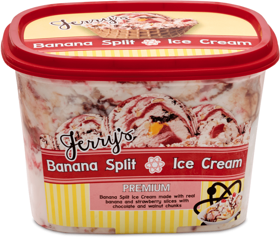 Container - Corona - 6650c-1470rg - Blue Bunny Banana Split Ice (1024x1024), Png Download