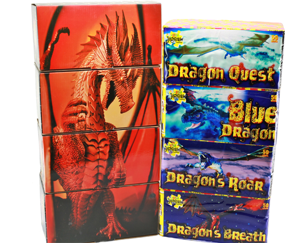 Red Dragon Pack From Star Jigsaw Fireworks - Poster (600x600), Png Download