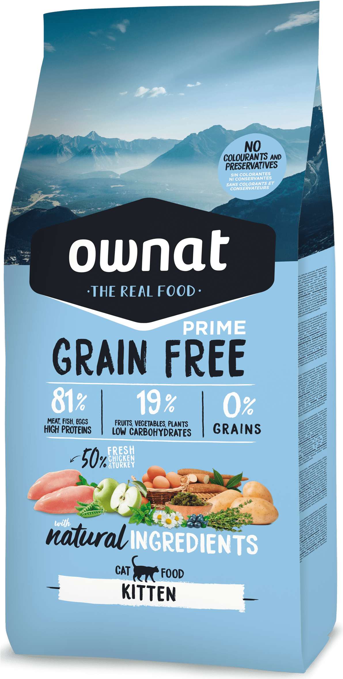 Kitten - Pienso Sin Cereales Para Gatos Esterilizados (1190x2364), Png Download