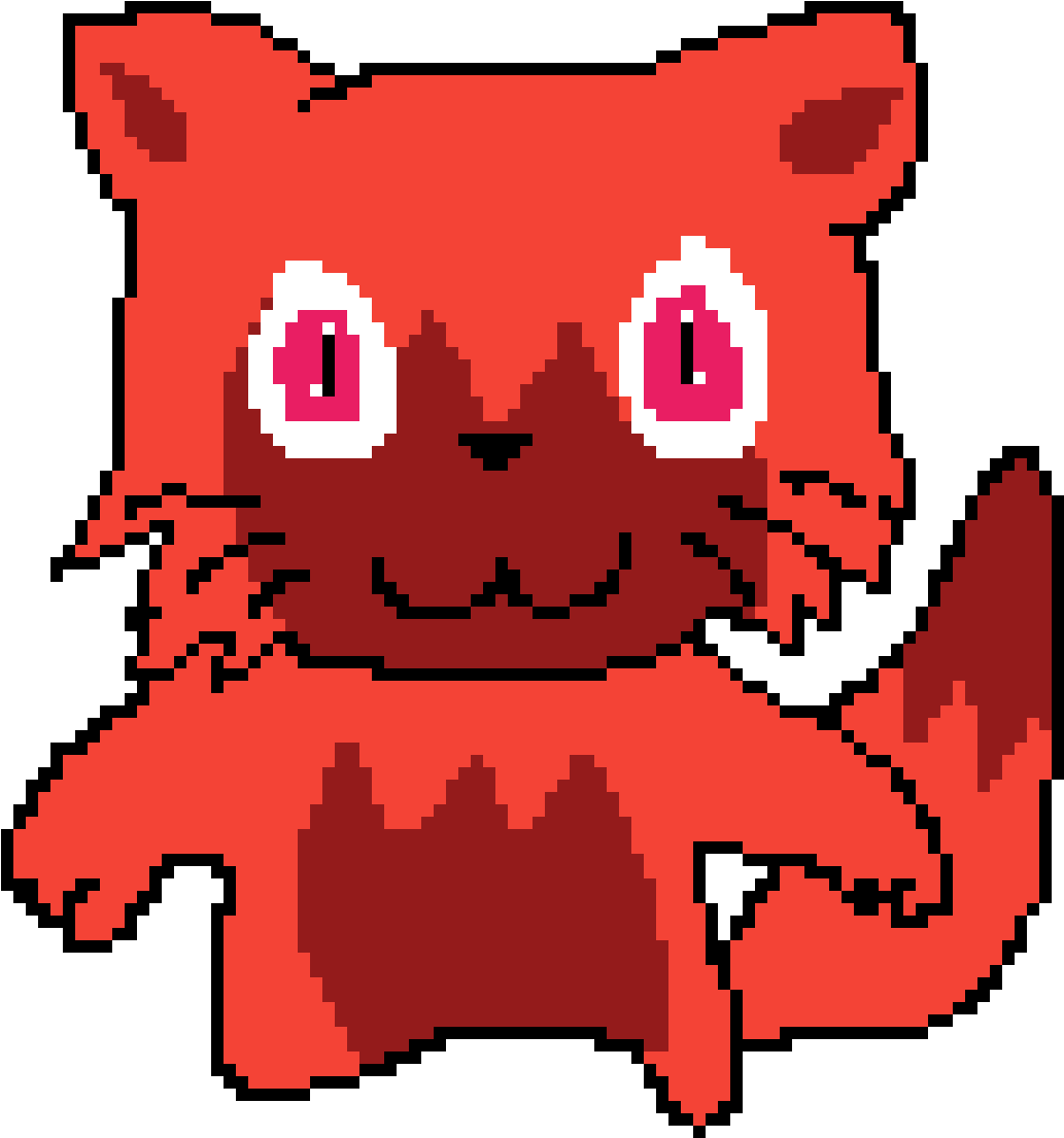 Fire Kitten - Cartoon (1200x1200), Png Download