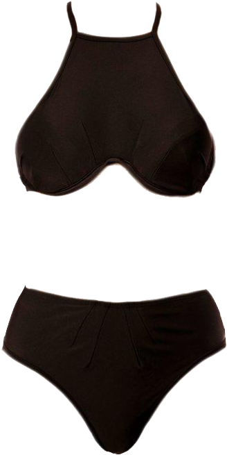 Yara Bikini Bottom- Black - Briefs (731x1023), Png Download