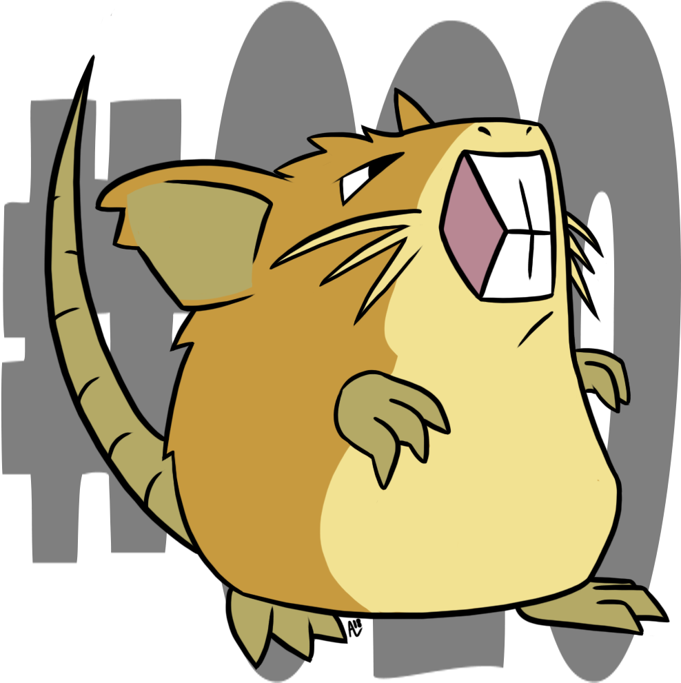 #raticate #pokemon #pokemonadaypic - Cartoon (1000x1000), Png Download