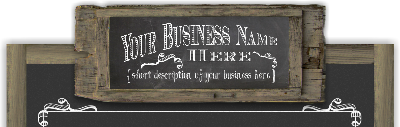 Chalkboard Website Design (1300x413), Png Download