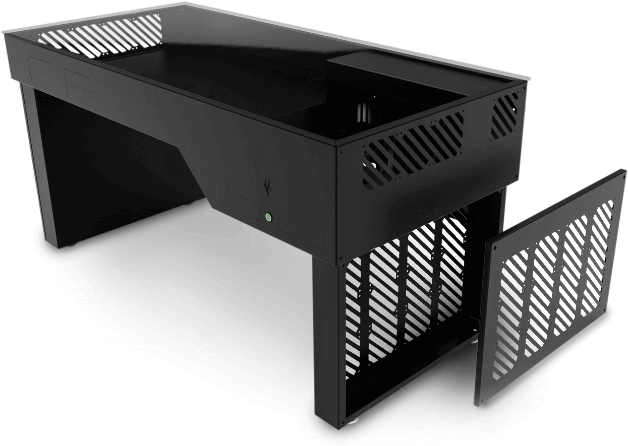 Computer Case Desk - Hydra Desk Dimensions (1300x916), Png Download
