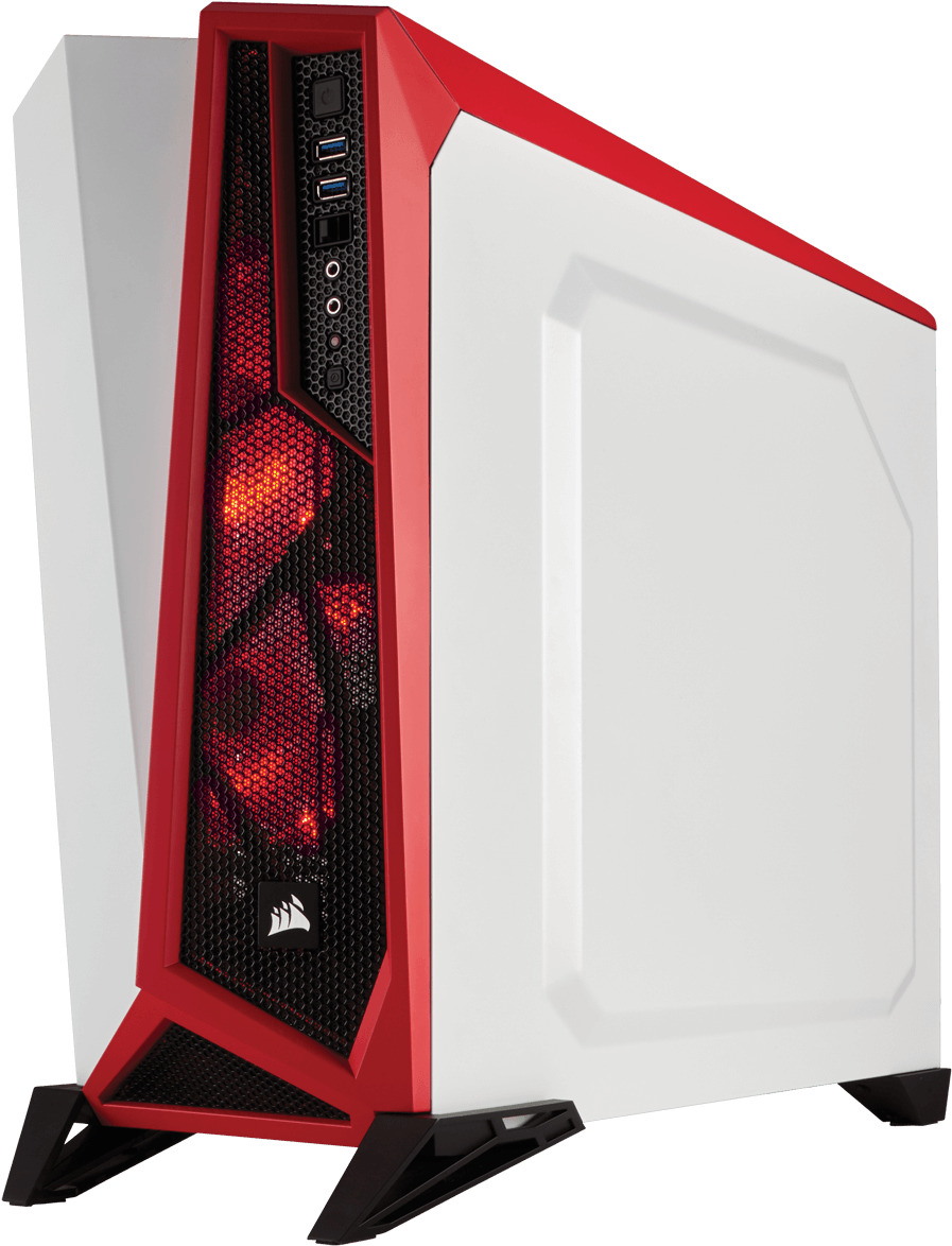 Corsair Carbide Series Spec Alpha Cc Ww - Corsair Spec Alpha White Red (931x1200), Png Download