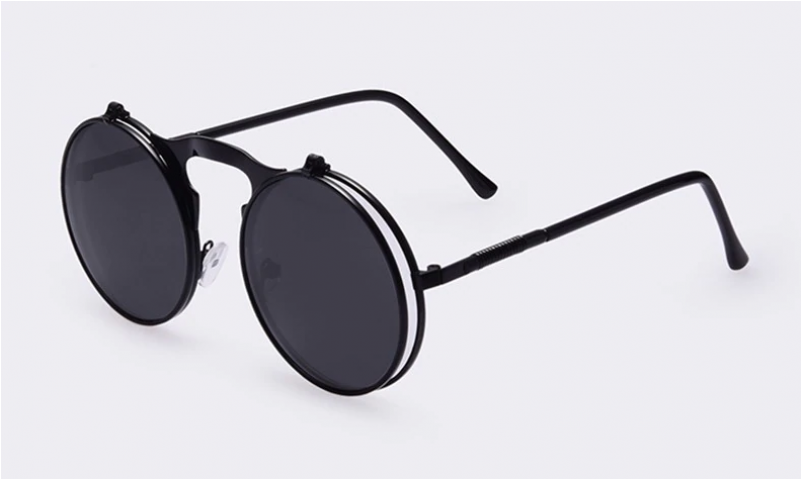 Vintage Round Flip Sunglasses - Kaca Mata Kekinian Pria (800x800), Png Download