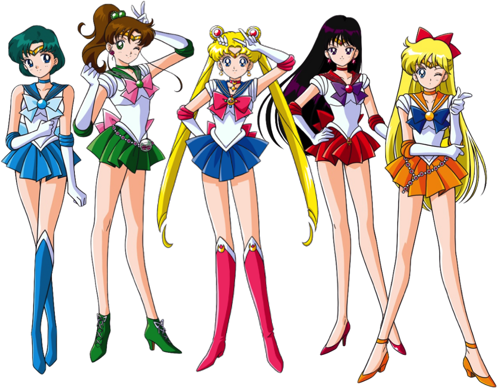 Sailormoon Sailormars Sailorjupiter Sailormercury Sailo - Sailor Moon (1024x812), Png Download