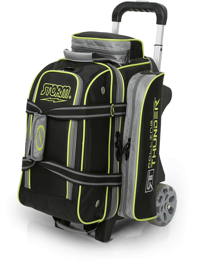 Storm Rolling Thunder 2 Ball Roller Black/lime - Storm 2-ball Rolling Thunder Bowling Bag Black (900x900), Png Download