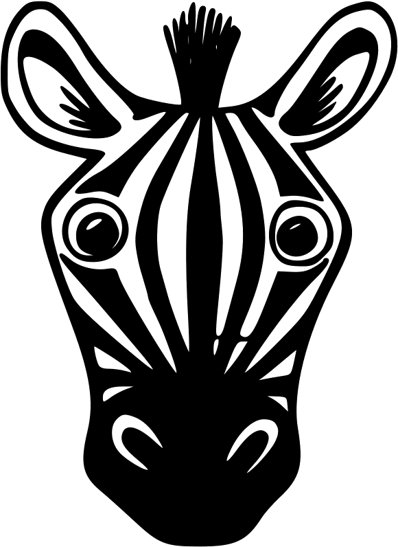 How To Draw A Zebra Face Step By Step Choice Image - Zebra Face Drawing Easy (864x864), Png Download