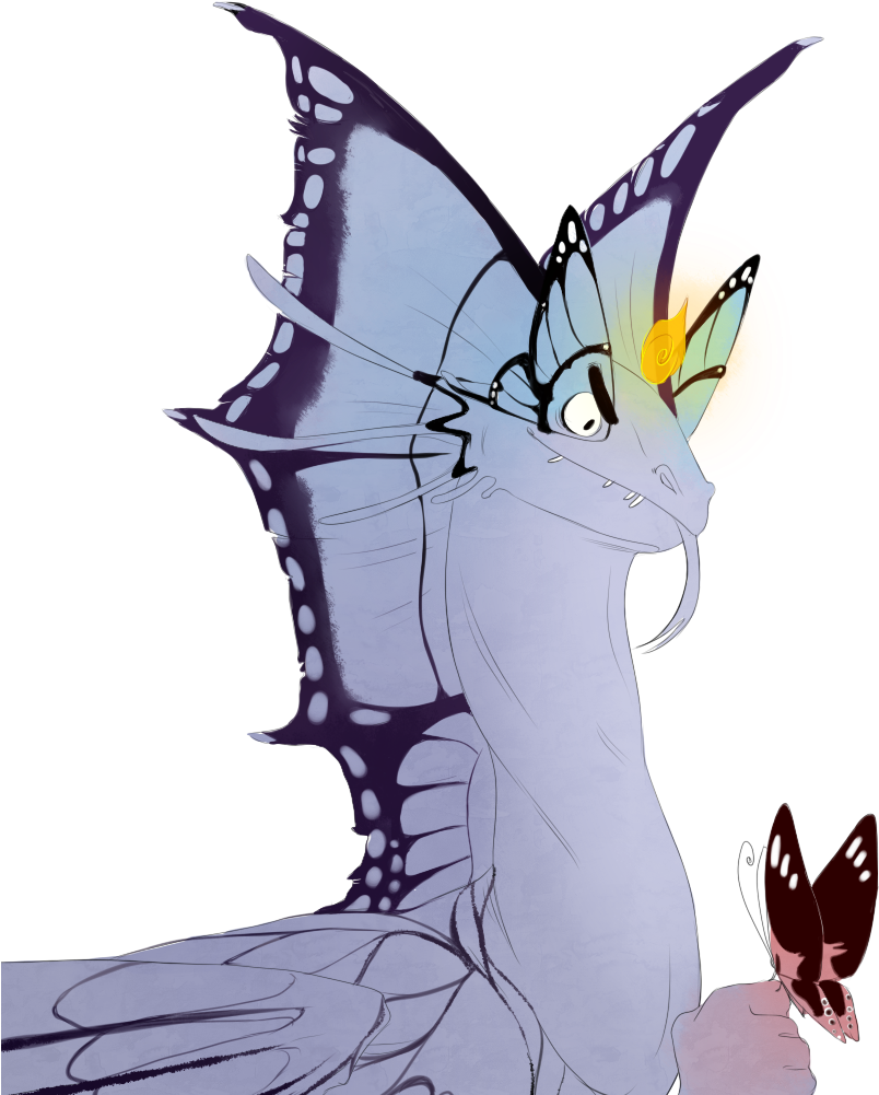 Butterfly Queen - Illustration (855x1020), Png Download