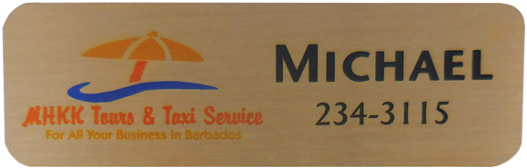 Metal Gold Badge, Full Colour, 3×1 - Label (1000x750), Png Download