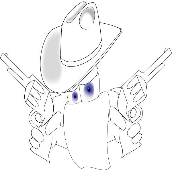 How To Set Use Cowboy Outline Svg Vector (600x596), Png Download