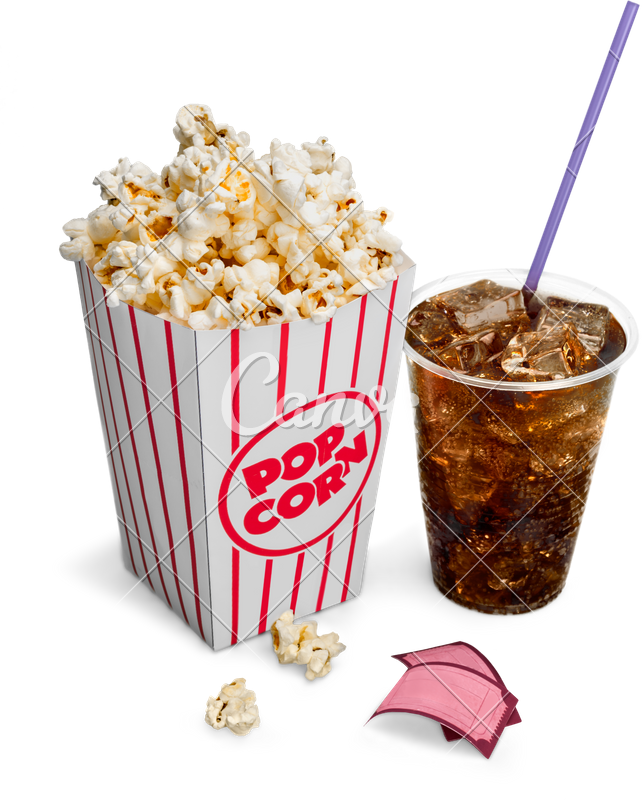 Bucket Of Popcorn Photos By Canva - 영화관 음료수 (643x800), Png Download