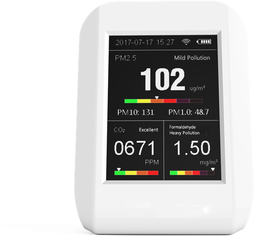 Wifi Connect With Smartphone Dust Particle Counter - Smartphone (640x640), Png Download