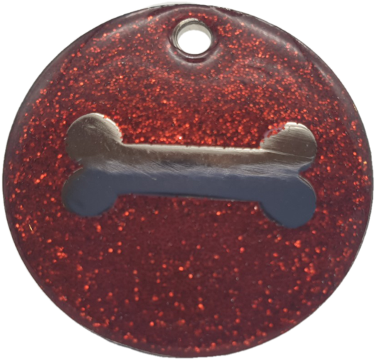 Glitter Red Disc With Bone - Circle (1024x768), Png Download