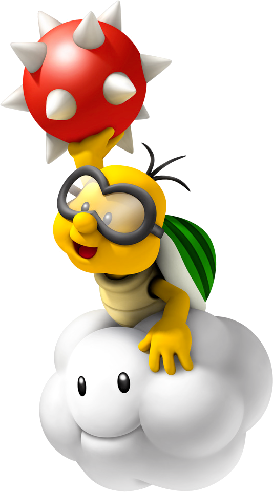 Lakitu Con Tartaspina - Super Mario Bros Lakitu (533x961), Png Download