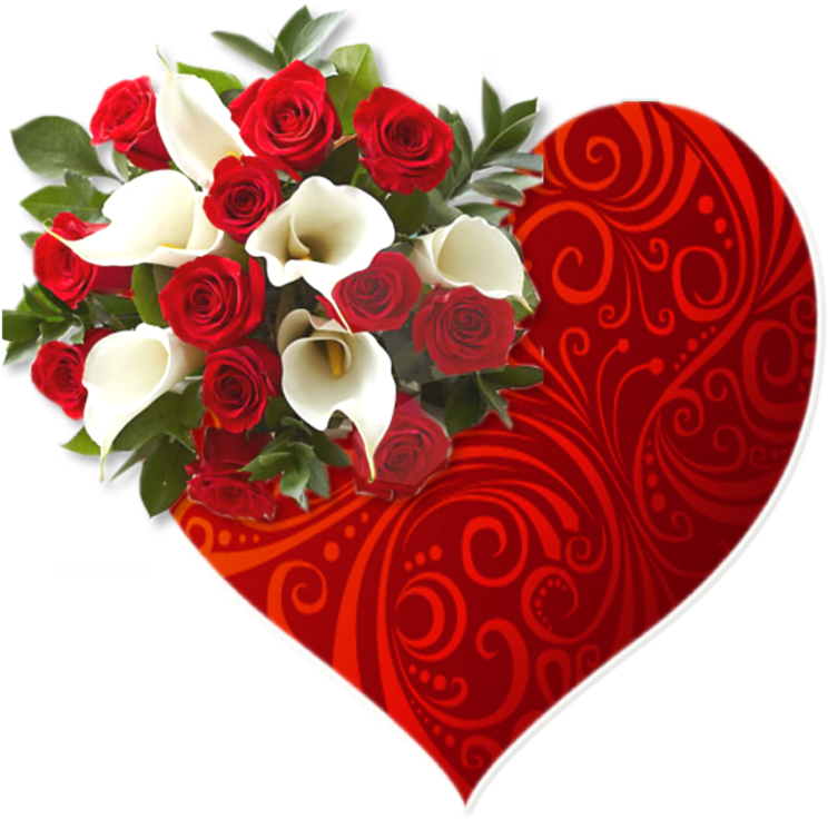 Фотки Heart Wreath, Amai, I Love Heart, Your Heart, - Roses And White Calla Lilies (800x800), Png Download