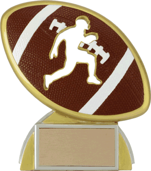 Silhouette Football Resin Trophy - Marathon (527x600), Png Download