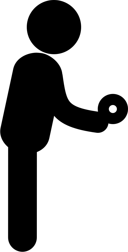 Standing Man Silhouette Holding A Disc Comments - People Shaking Hand Icon (497x981), Png Download
