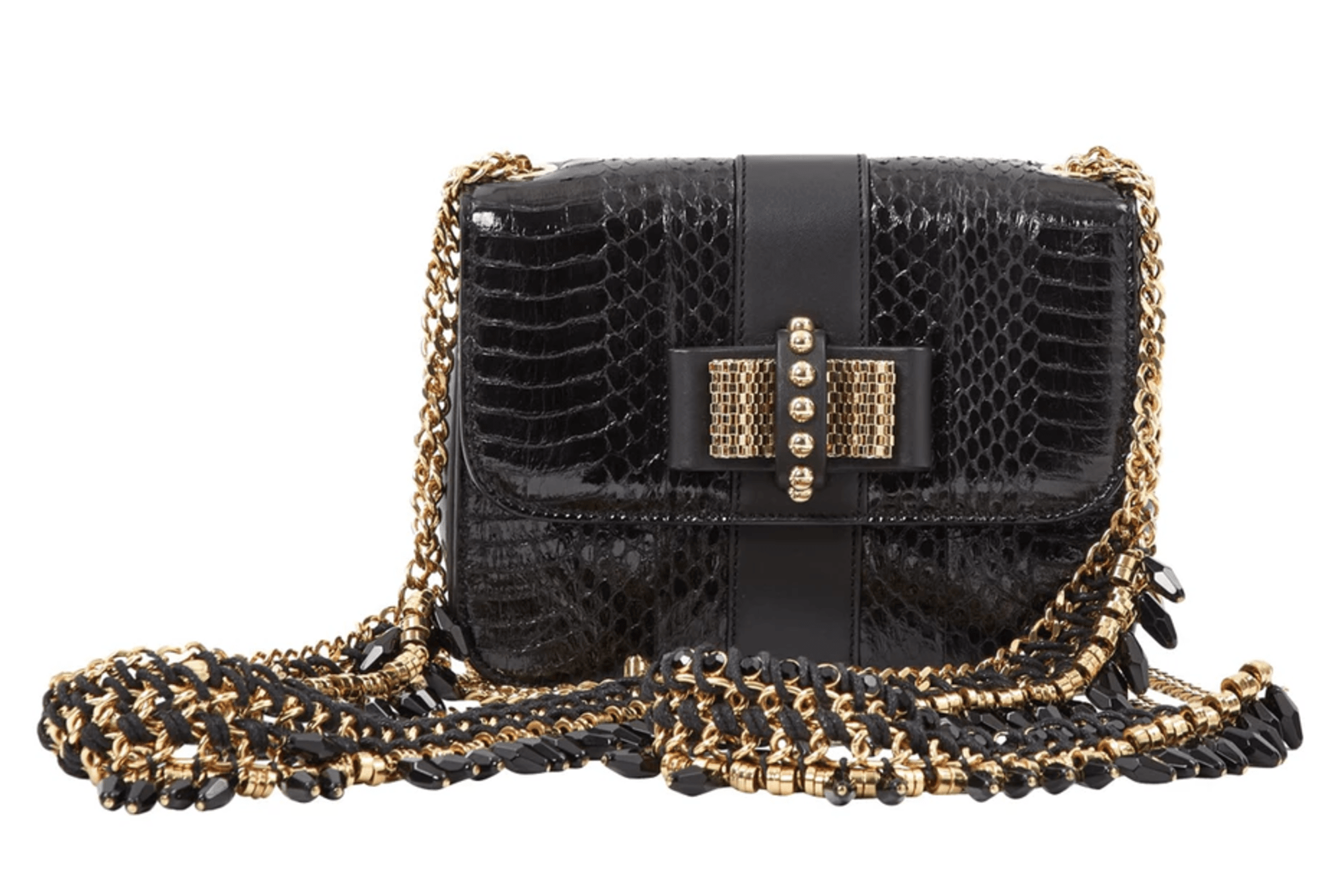 Leather Handbag Christian Louboutin Black - Shoulder Bag (2000x2000), Png Download