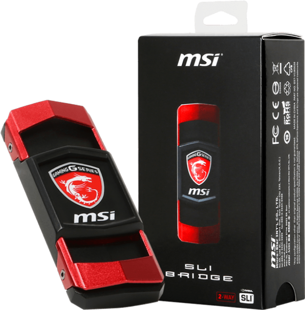 Msi 2way Sli Bridge L - Msi Sli Bridge 2way (1024x819), Png Download