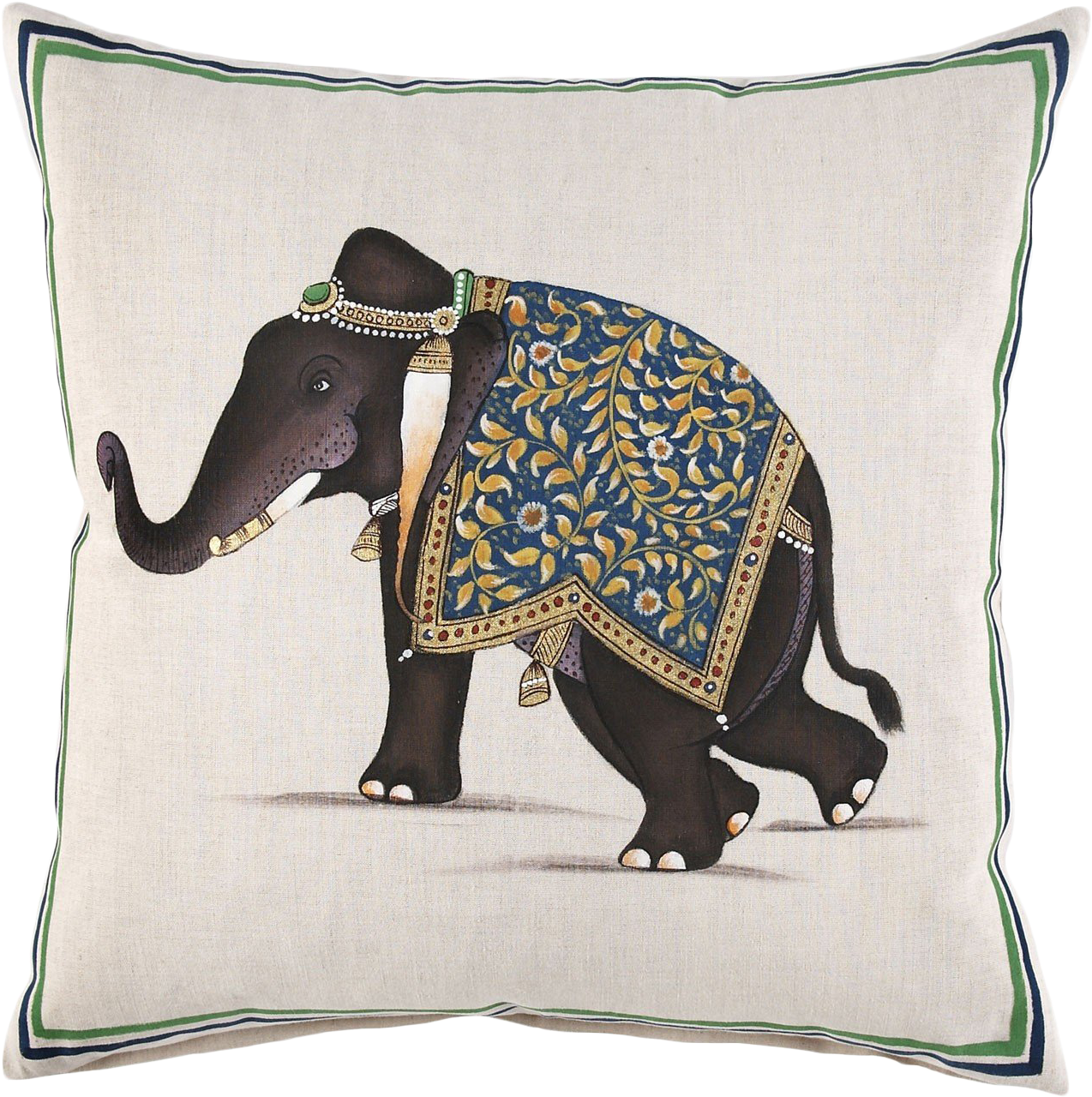 Indian Elephant Pillow (1329x1326), Png Download