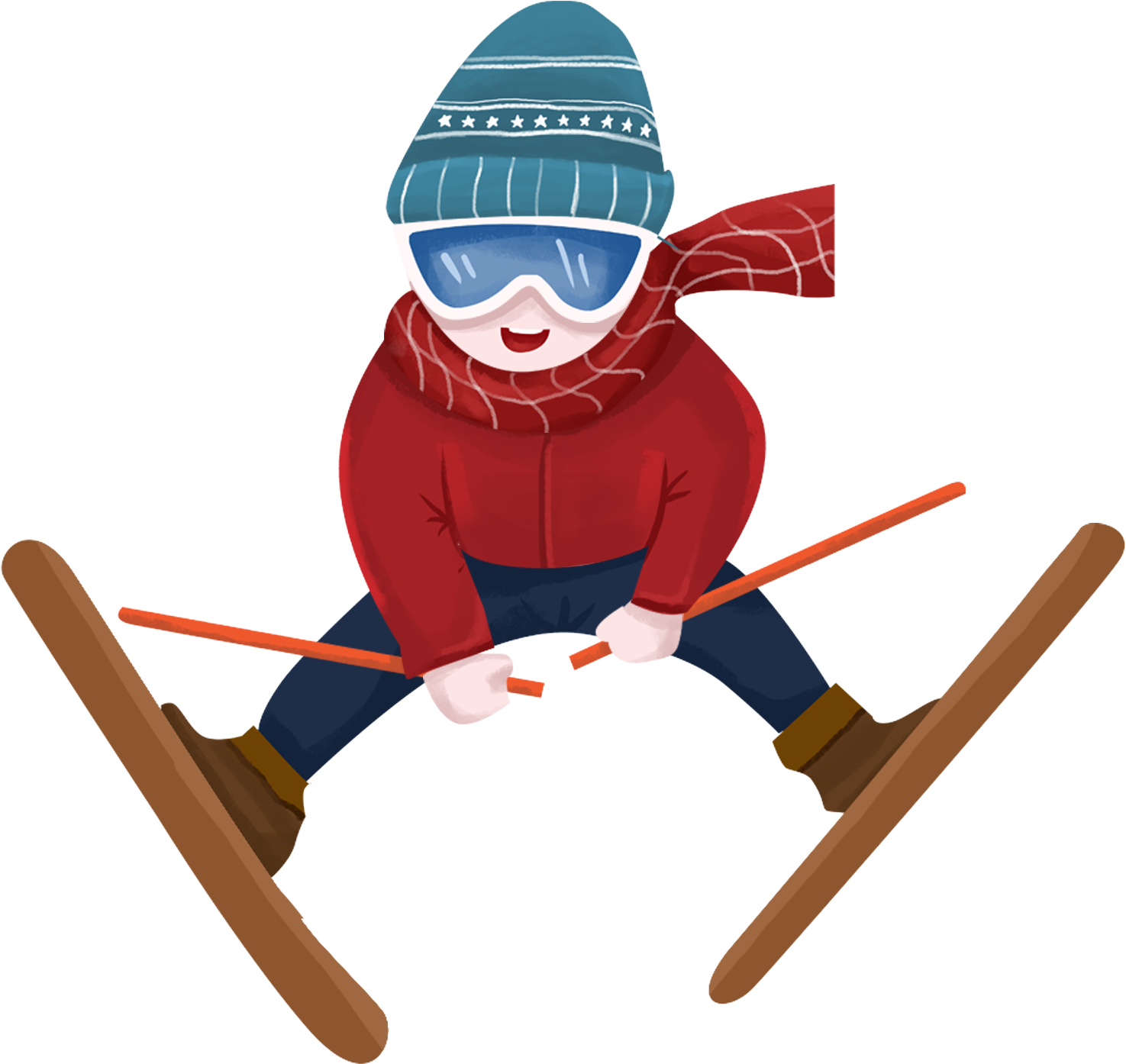 Fresh Winter Boy Character Png And Psd - Skiing (2000x2000), Png Download