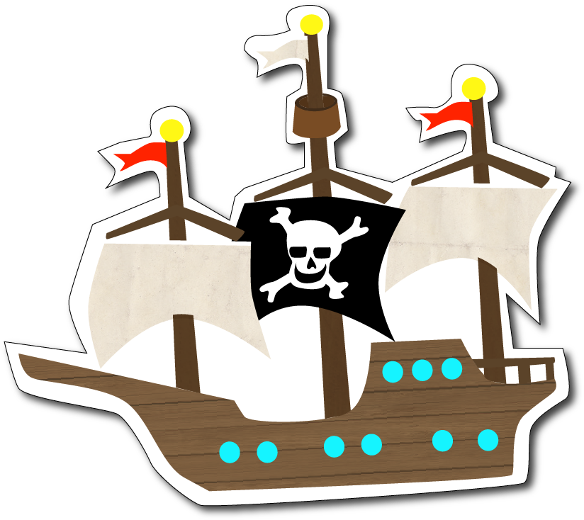 Pirate Boat - “ - Swan Boat (865x768), Png Download