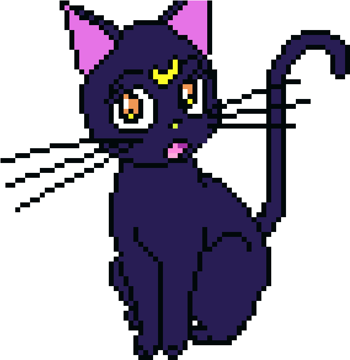 Sailor Moon Cat - Pixel Art Sailor Moon (920x730), Png Download