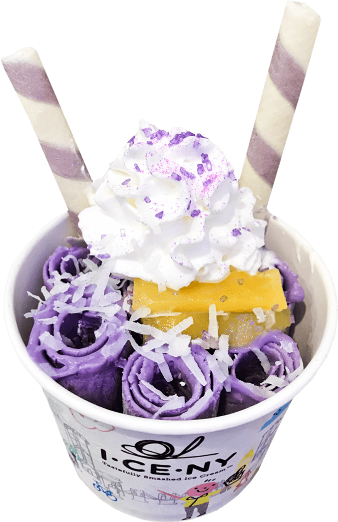 Download Ube Taro Roll Ice Cream Full Size Png Image Pngkit