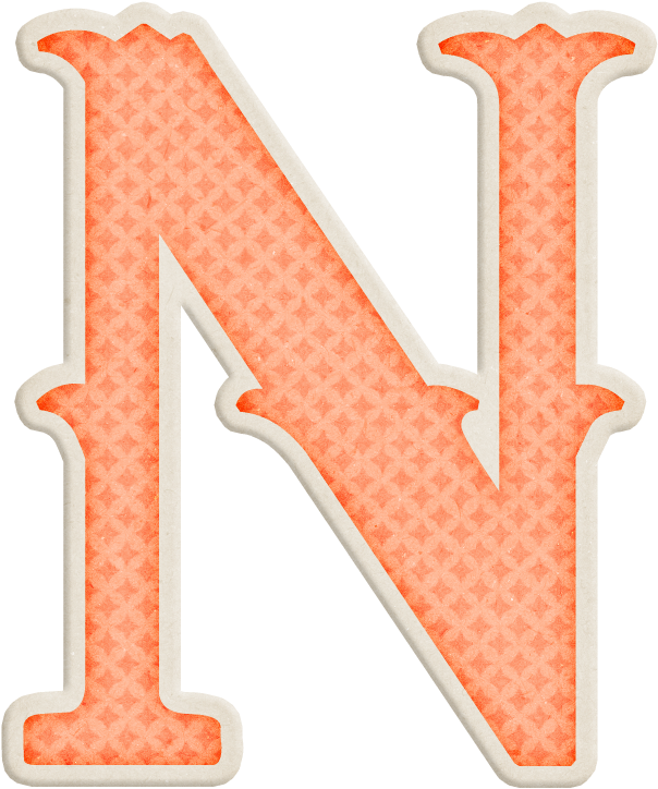 B *✿* Spring Fling Letter N, Alphabet Letters, Zentangle, - Letter (623x743), Png Download