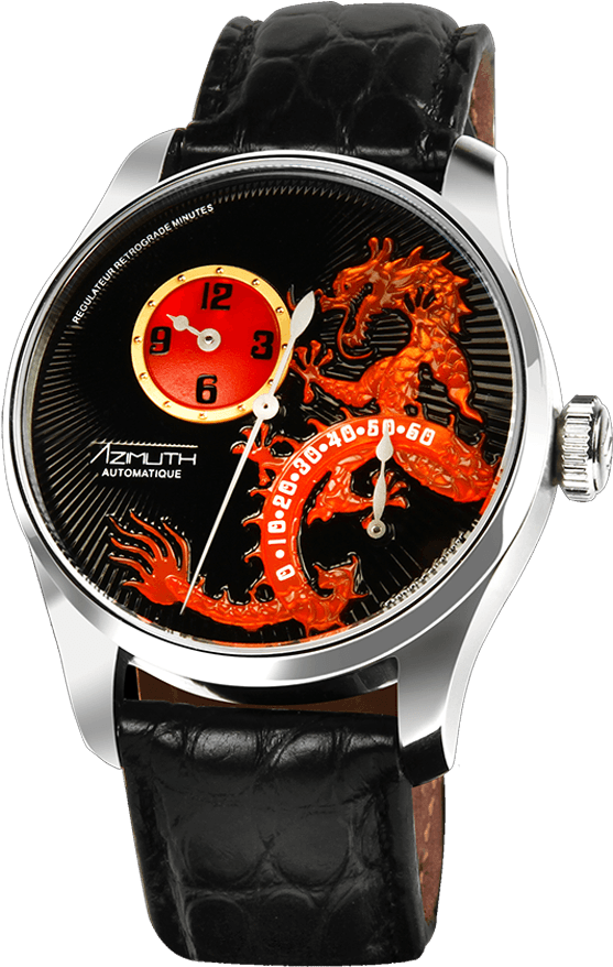 Retrograde Minutes Dragon - Analog Watch (1000x1000), Png Download