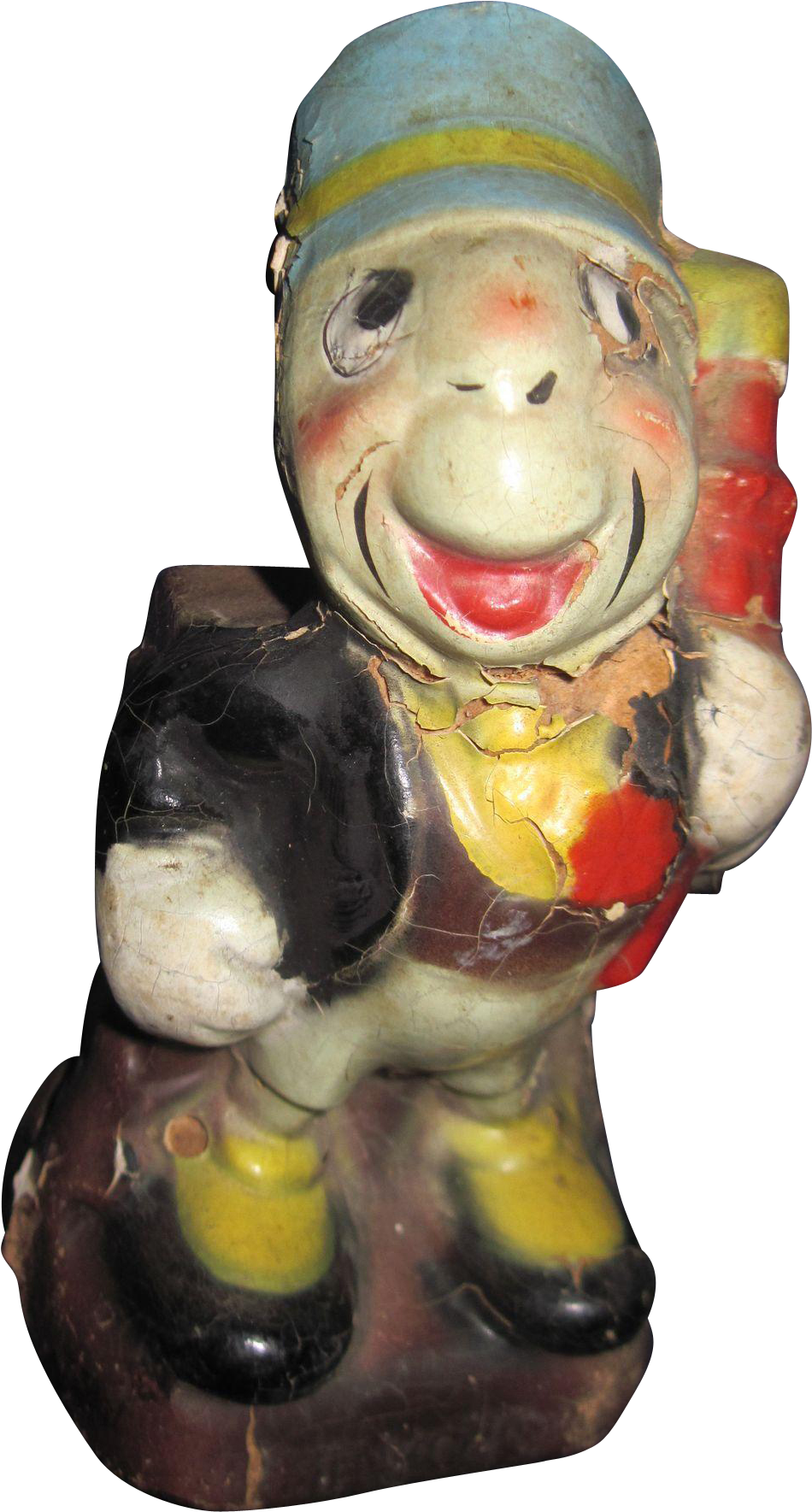 1940 's 6' Jiminy Cricket Disney Bank Free P&i Us Buyers - Figurine (1768x1768), Png Download