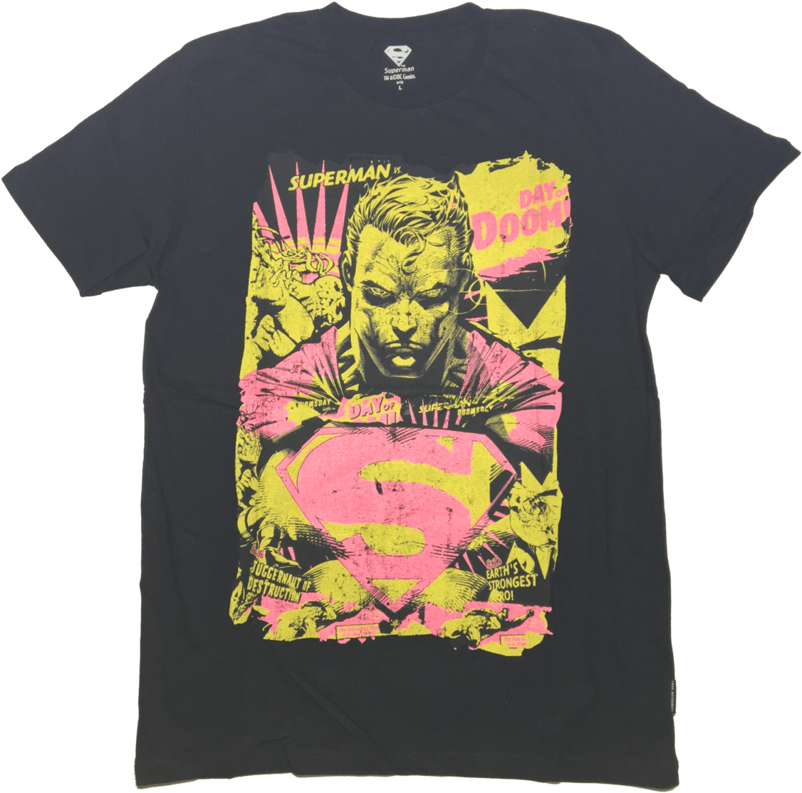 Superman Black T-shirt By Bio World - Illustration (1160x1148), Png Download