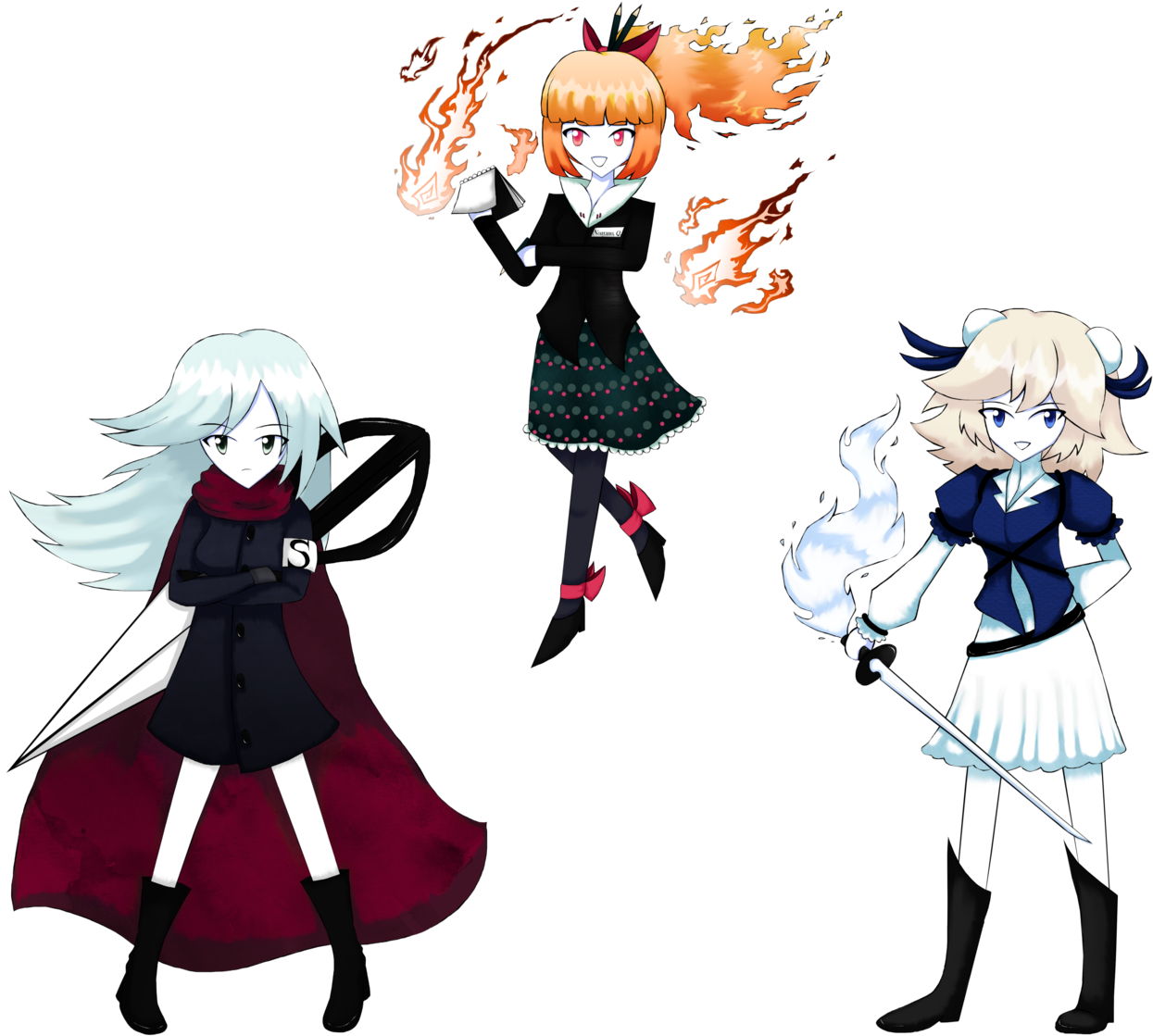 Main Characters Of Nansei Fallen Enchantment Name - Cartoon (1280x1143), Png Download