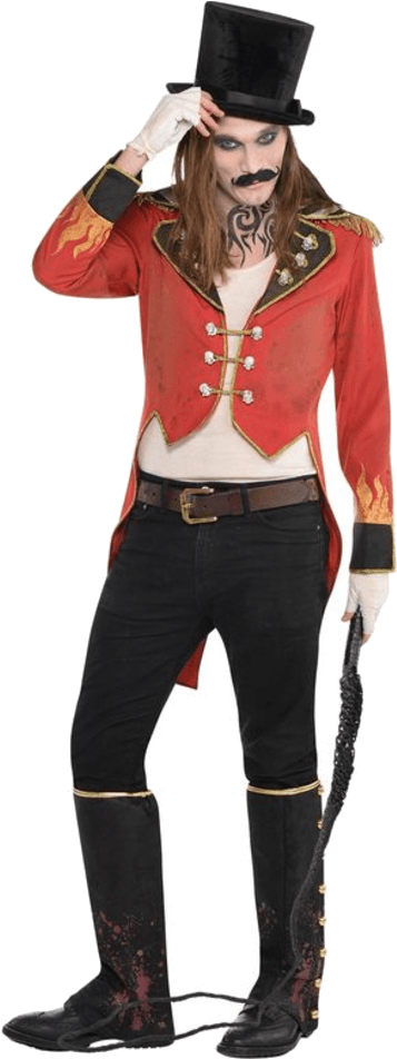 Adult Male Ringmaster Tailcoat Halloween Costume - Ringmaster Jacket (600x951), Png Download