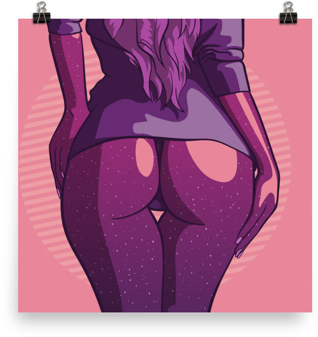 Printed Watercolour Hot Girl Poster Of A Sexy Woman - Modern Art (1000x1000), Png Download